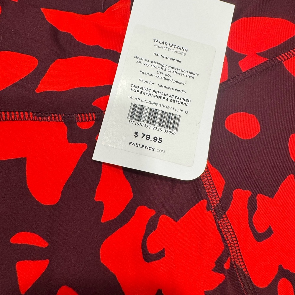 Fabletics Salar Legging - Red and Black - Picture 2 of 4
